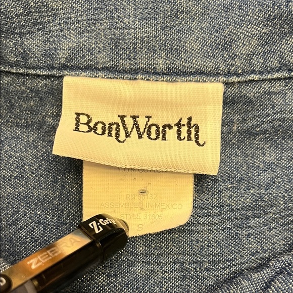 BonWorth Blue Denim Top - Picture 8 of 8